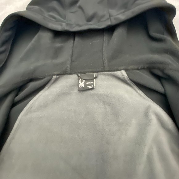 NWOT Spyder HydroWeb Rain Jacket Adult Small Black/ Gray Full Zip Waterproof - Picture 9 of 11